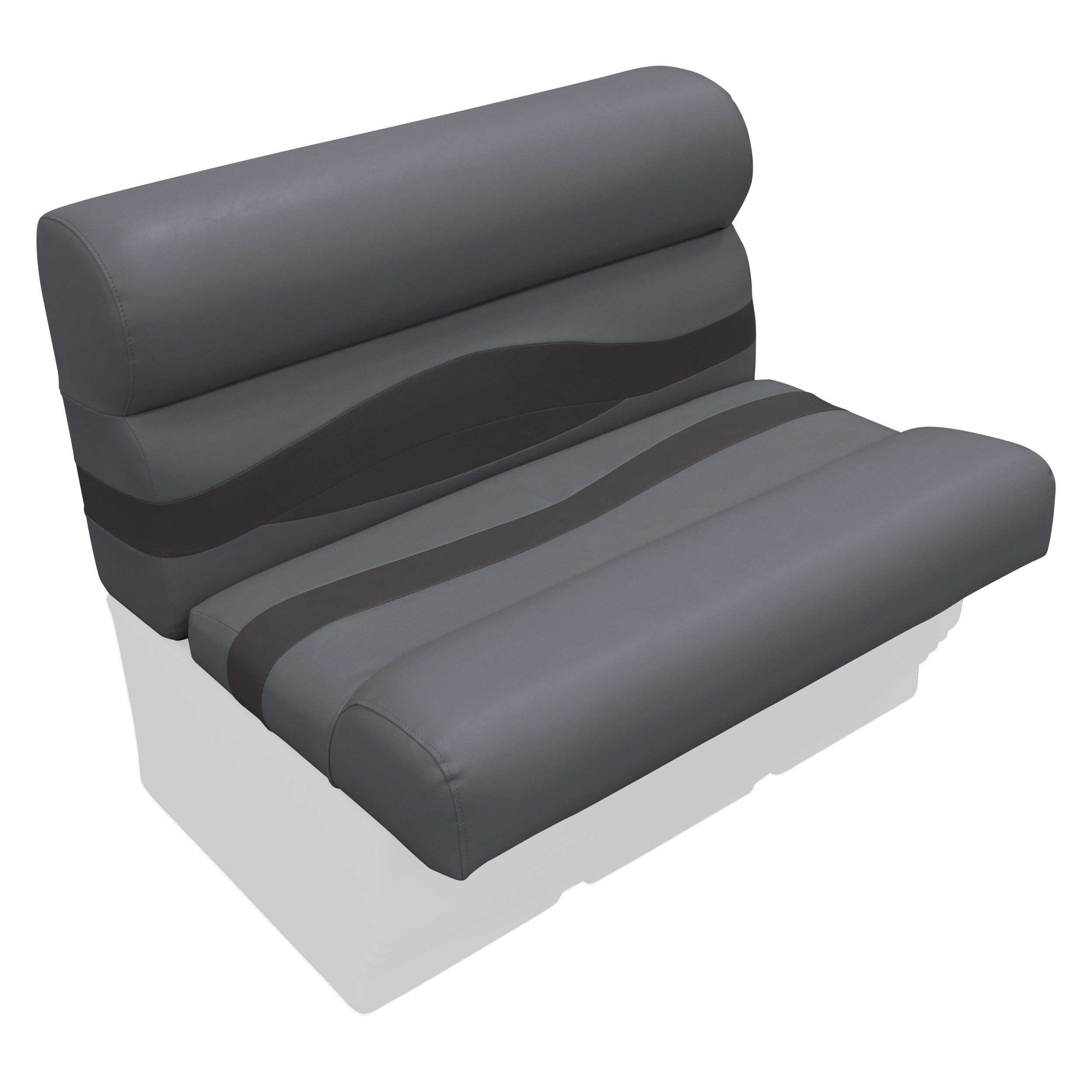 Wise BM1144-1890 Premier Series Pontoon 36″ Bench Cushion Set – Slate / Dark Neutral